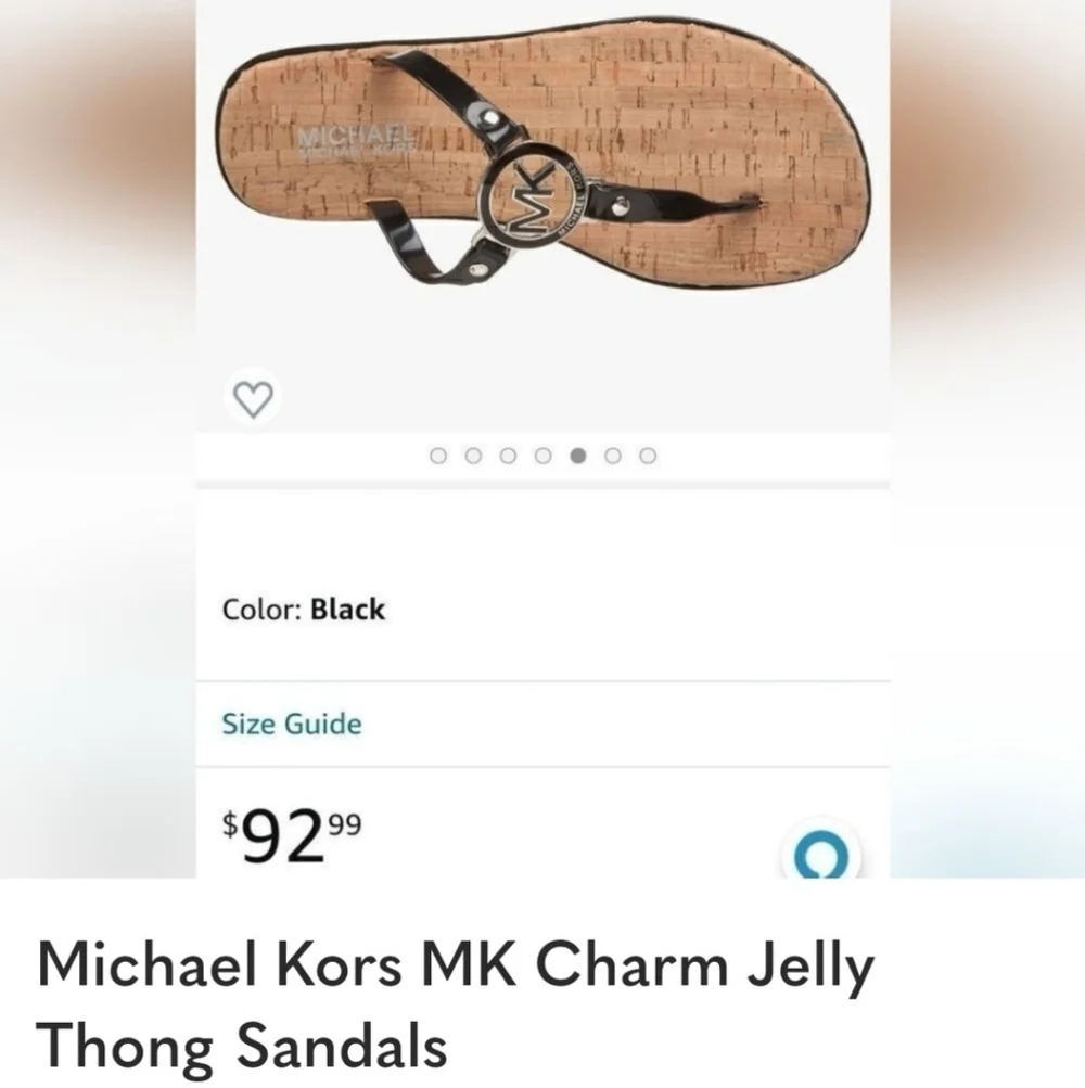 Michael Kors MK Charm Jelly Thong Sandals Size:8 NWOT - Picture 3 of 6